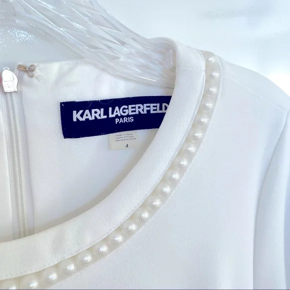 Karl Lagerfeld. White classy dress for special occasions. Size 4. - Picture 3 of 7